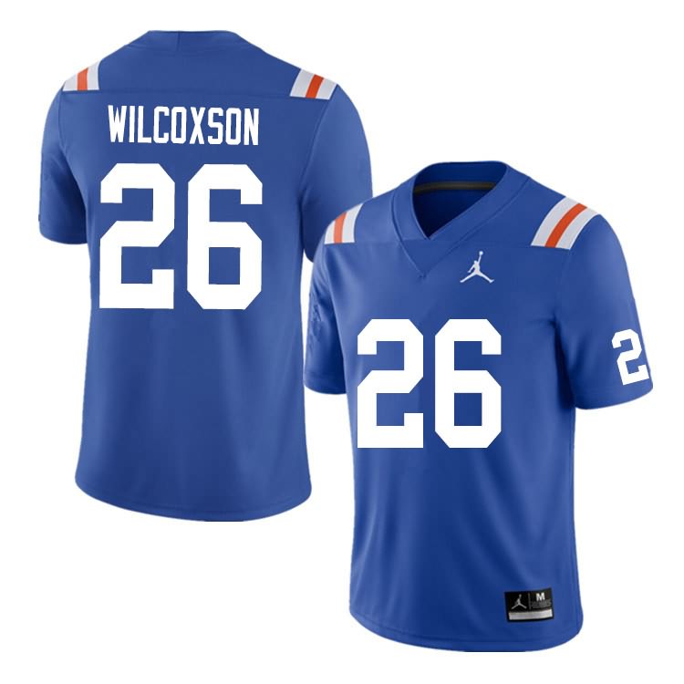 NCAA Florida Gators Kamar Wilcoxson Men's #26 Nike Blue Throwback Stitched Authentic College Football Jersey RHT2764FK